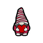 Silicone Focal Beads Christmas Gnome Holding Heart 20pcs