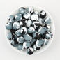 Colorful 15mm Printed Round Silicone Beads with Flower Patterns 50pcs 4