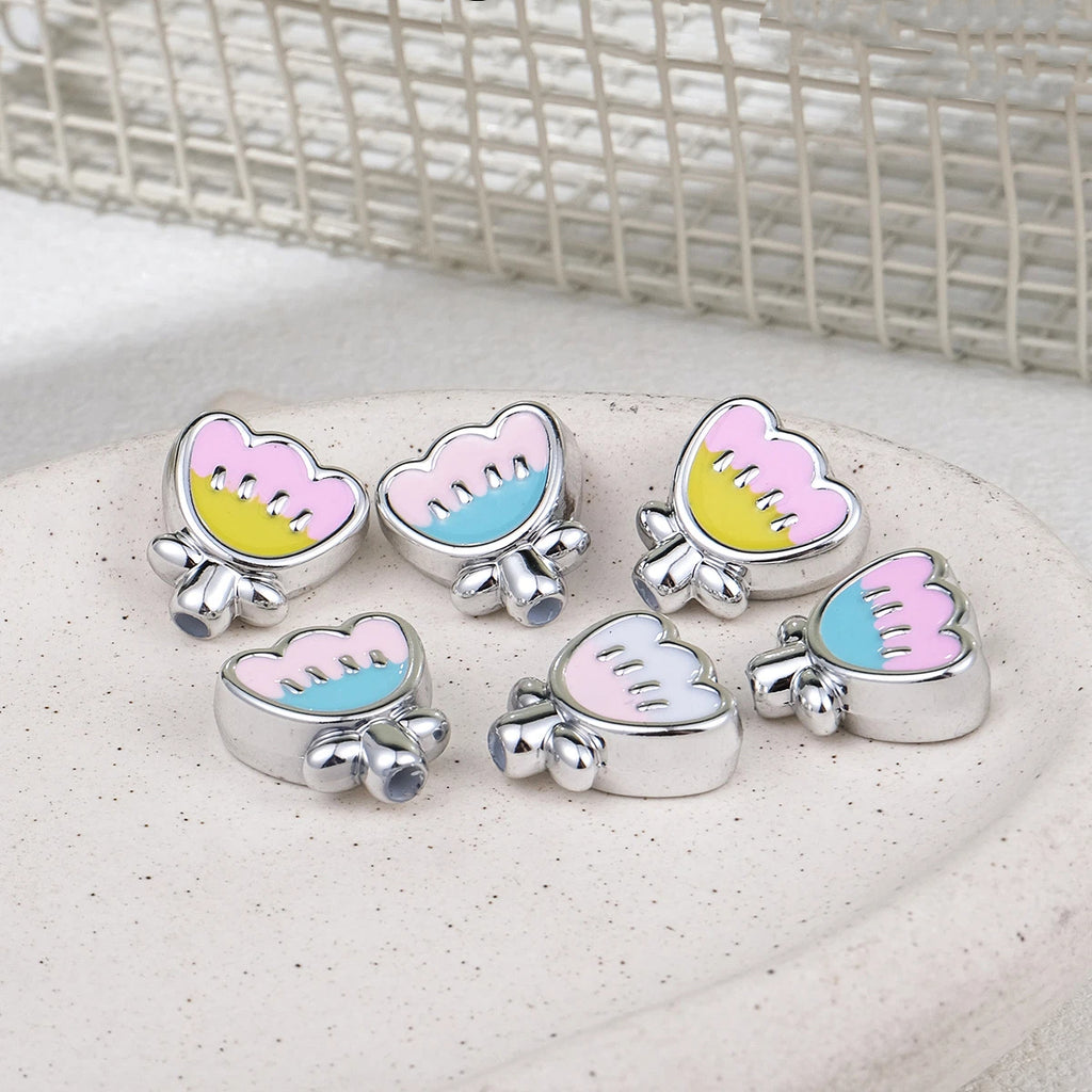 Tulip Shaped 18mm Enamel Acrylic Beads with UV Coating 20pcs 3