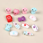 Silicone 3D Focal Beads Nurse Series Medical Kit Holding Syringe 20pcs