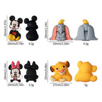 Silicone 3D Focal Beads Disney Mickey Minnie Simba Dumbo Front Facing 20pcs 8