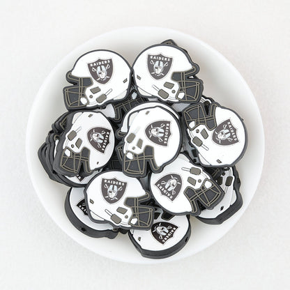 NFL Teams Silicone Focal Beads Football Helmet Design 20pcs - Team 9