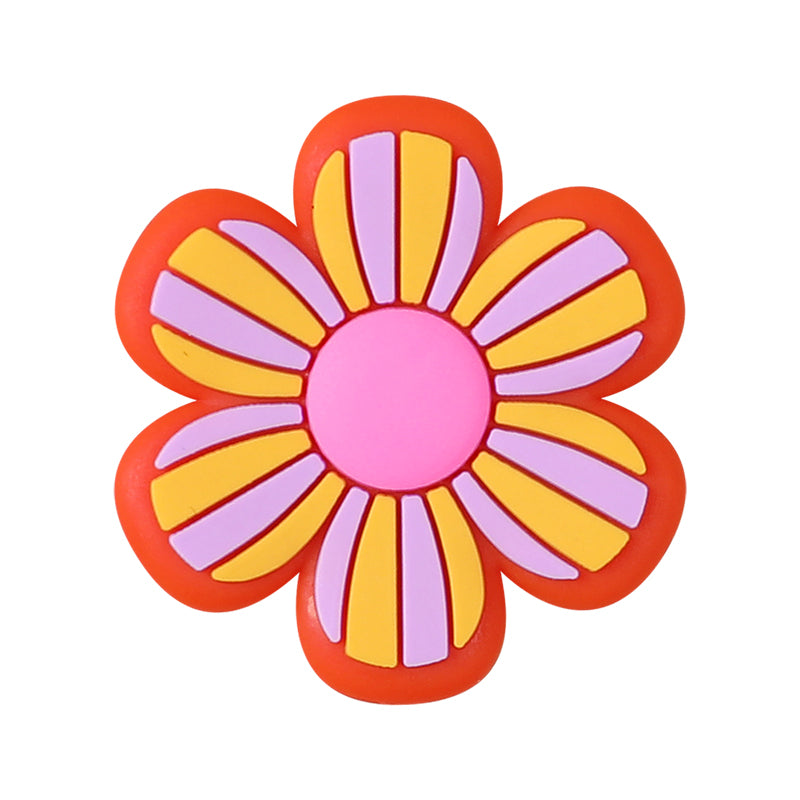 Silicone Focal Beads Bohemian Seven Flowers Layered Petal Design 20pcs 11