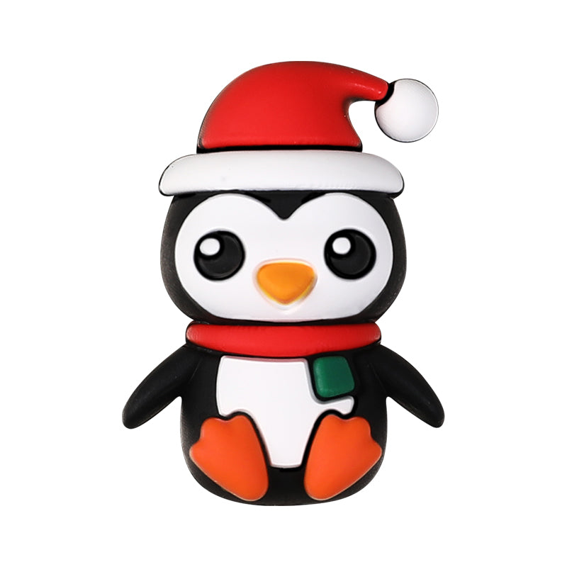 Silicone 3D Focal Beads Christmas Gingerbread Man Santa Claus Gift 20pcs 21
