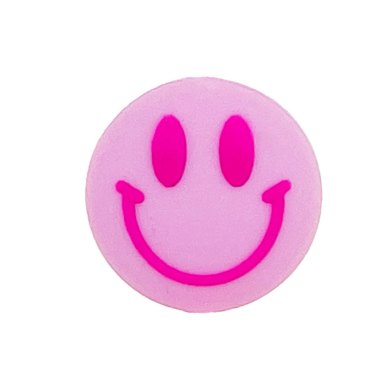 Silicone Focal Beads Smiling Face Bold Eyes Wide Smile 20pcs 5