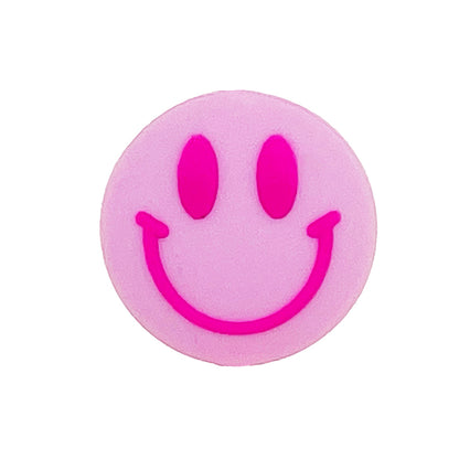 Silicone Focal Beads Smiling Face Bold Eyes Wide Smile 20pcs 5