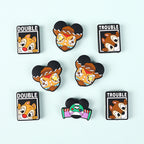 Silicone Focal Beads Disney Chipmunks Mickey Mouse Double Trouble Text 20pcs 3