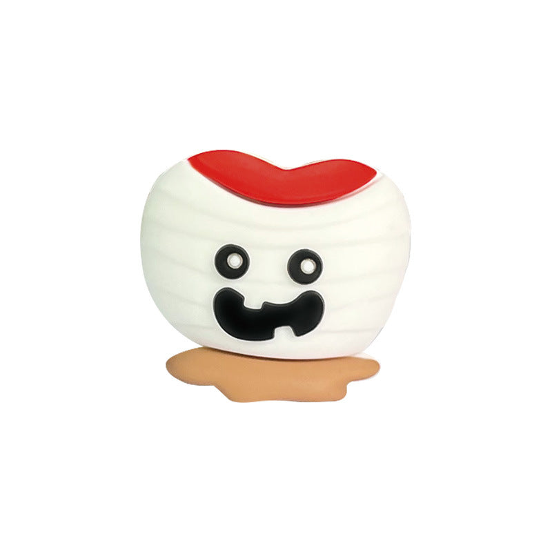 Silicone 3D Halloween Skull and Teeth Apple Focal Beads 20pcs 6
