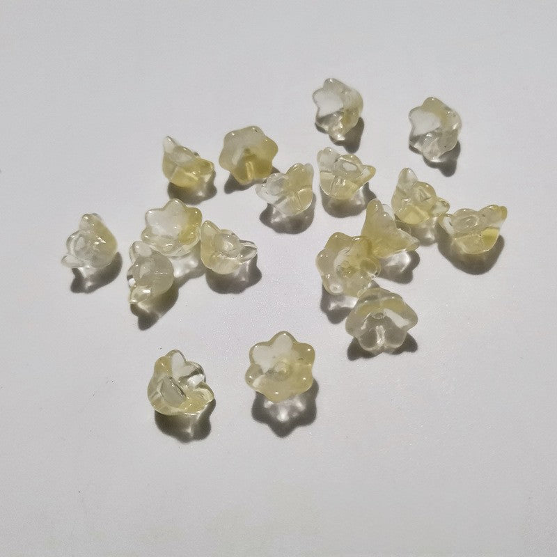 Czech Glass Beads Wind Chime Flower 12mm Pastel Glossy 100pcs 12