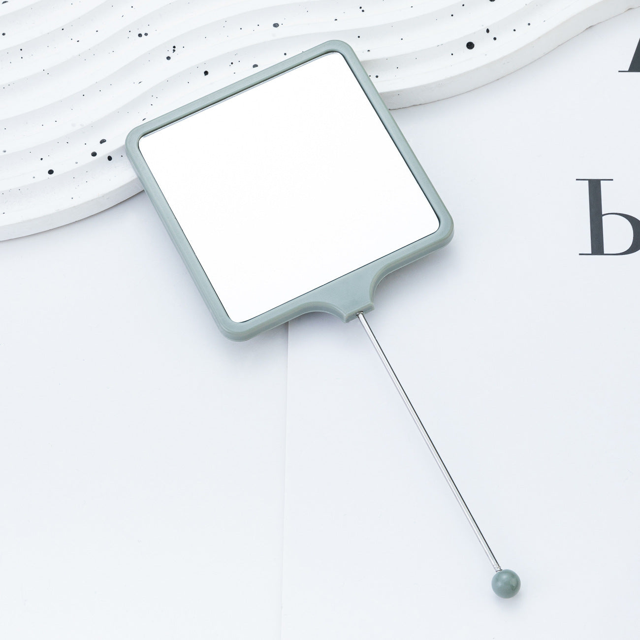 Beadable Plastic Mirrors Handheld Square