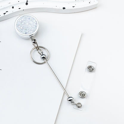 Beadable Badge Bar Reels With Glitter
