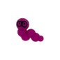 Silicone 3D Focal Beads Bookworm Caterpillar Wearing Quirky Glasses 6