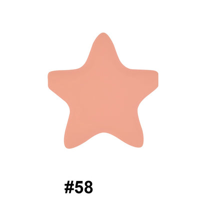 Star Shaped 45mm Silicone Beads Smooth Surface 50pcs 7