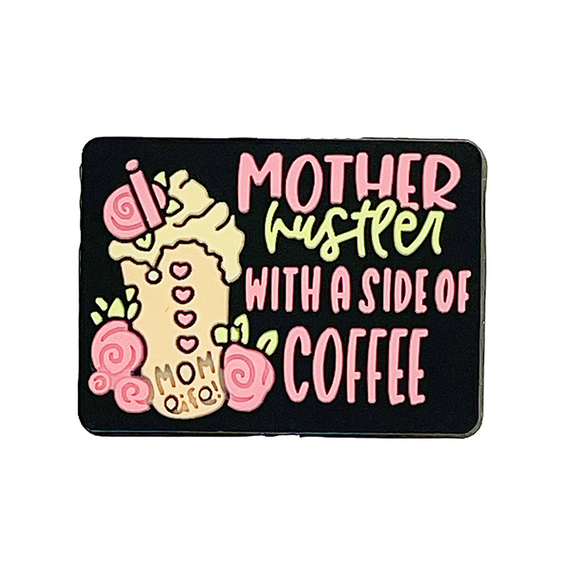 Silicone Focal Beads Mom Coffee Mother Hustler With A Side Of Coffee 20pcs 2