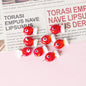 Small Fish Glass Beads 20x13mm Multi Color Glossy 10pcs 8