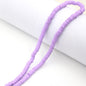 Flat Clay Beads 6mm Solid Color Smooth Polymer Disc 10strands 43
