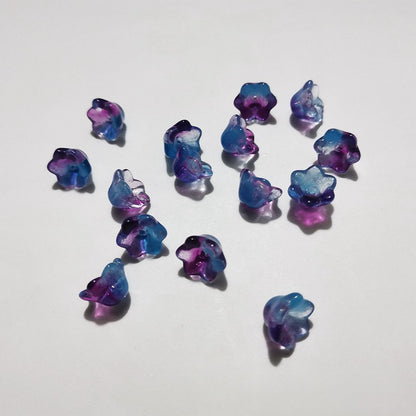 Czech Glass Beads Wind Chime Flower 12mm Pastel Glossy 100pcs 7