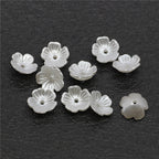 Pearl Imitation Flower Acrylic Beads 2-13mm White 100pcs 4