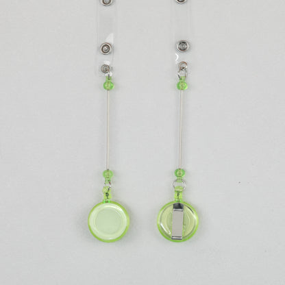 Beadable Badge Reels Retractable ID Keychain Clip