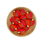 Silicone Focal Beads Apple TEACH Lettered Front Facing 20pcs 6