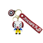 PVC Halloween Keychain Soft Rubber Spooky Clown Ghoul Figures 5