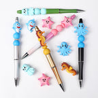 Silicone 3D Focal Beads Marine Animals Starfish and Seahorse Detailed Shapes 20pcs 7