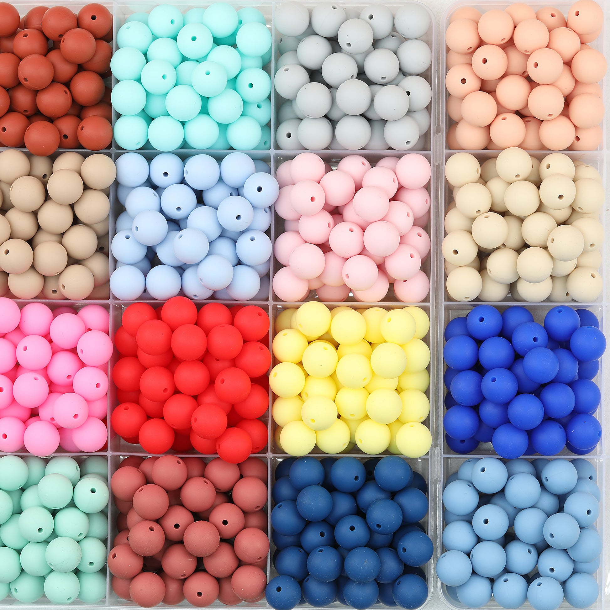 50pcs 15mm Solid Color Round Silicone Beads-32 Colors（65-96） 3