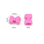 Painted Bow Acrylic Beads 15mm Macaron Cute Four-Hole 200pcs 3