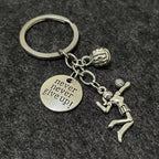 Alloy Horn Volleyball Player Keychain Metal Sports Charm 5