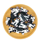 Silicone 3D Focal Beads Dog Pink Ears Sitting 1pcs 2