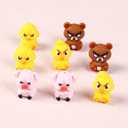 Silicone 3D Focal Beads Angry Animal Front Facing Expression 2