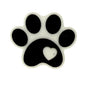 Silicone Focal Beads Paw Print Heart Accent Matte Finish 20pcs 8