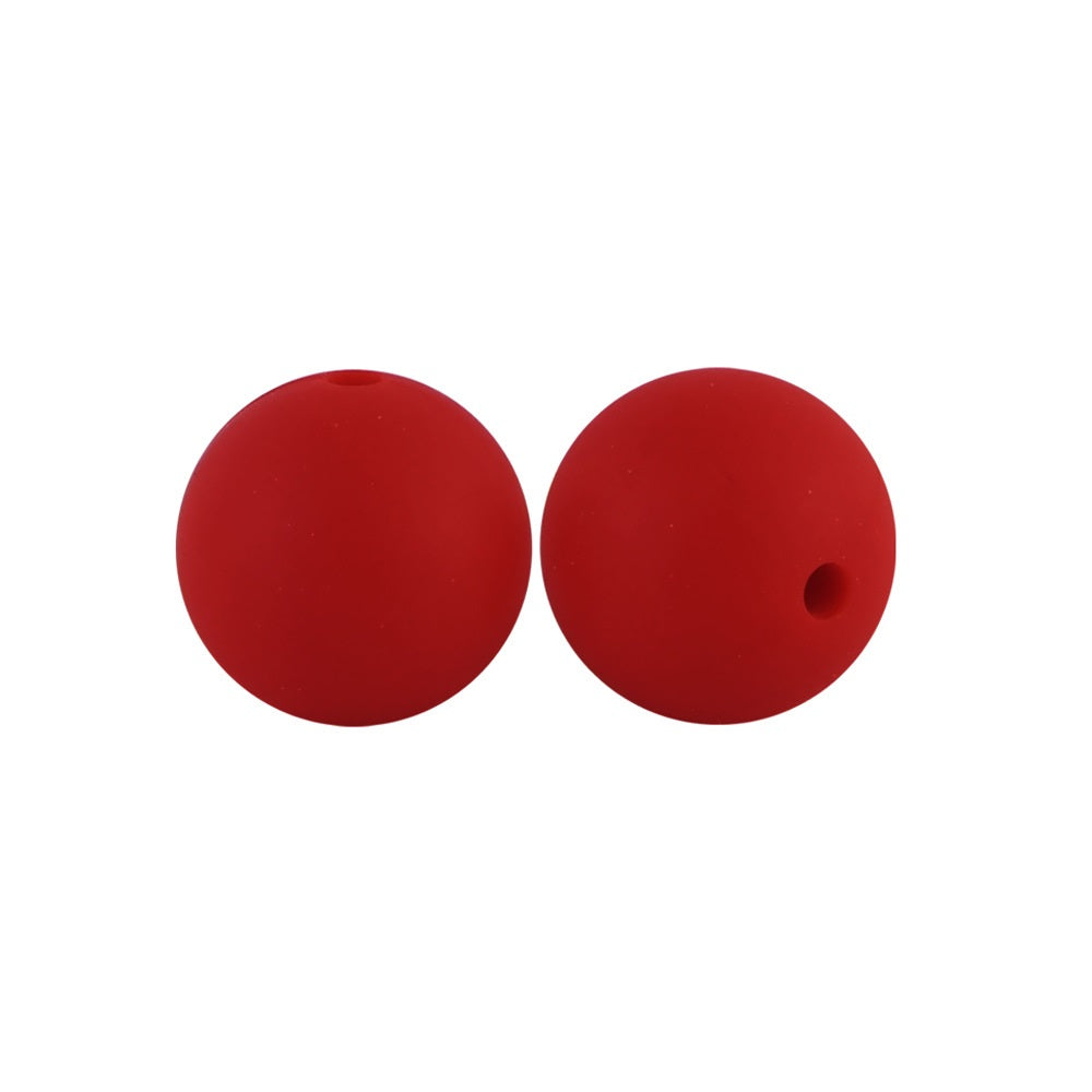 Christmas 15mm Silicone Beads Classic Holiday Colors 20pcs 2