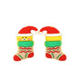 Silicone 3D Focal Beads Christmas Bear Socks Wearing Santa Hat 20Pcs