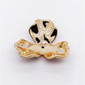 Imitation Shell Flower Acrylic Beads 23-40mm Golden Shine 50pcs 2