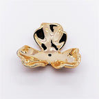 Imitation Shell Flower Acrylic Beads 23-40mm Golden Shine 50pcs 2