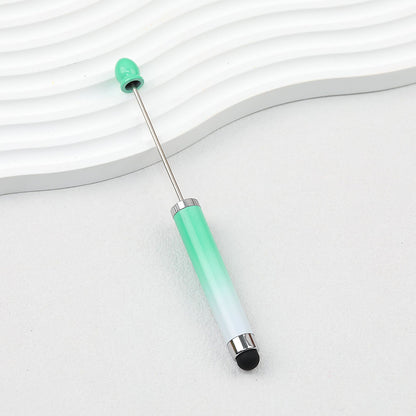 Gradient Color 3 In 1 Beadable Stylus Pens Plastic Body - Green gradient