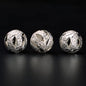 Brass Round Metal Beads 6-10mm Matte Wrinkle Hollow 40pcs 5