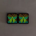 Silicone Focal Beads Glow In The Dark Bow With Stars 20pcs 2