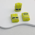 3D Safety Yellow Police Vest Silicone Focal Beads Reflective 20pcs