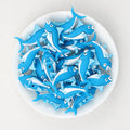 Silicone 3D Fish Focal Beads Blue 20pcs