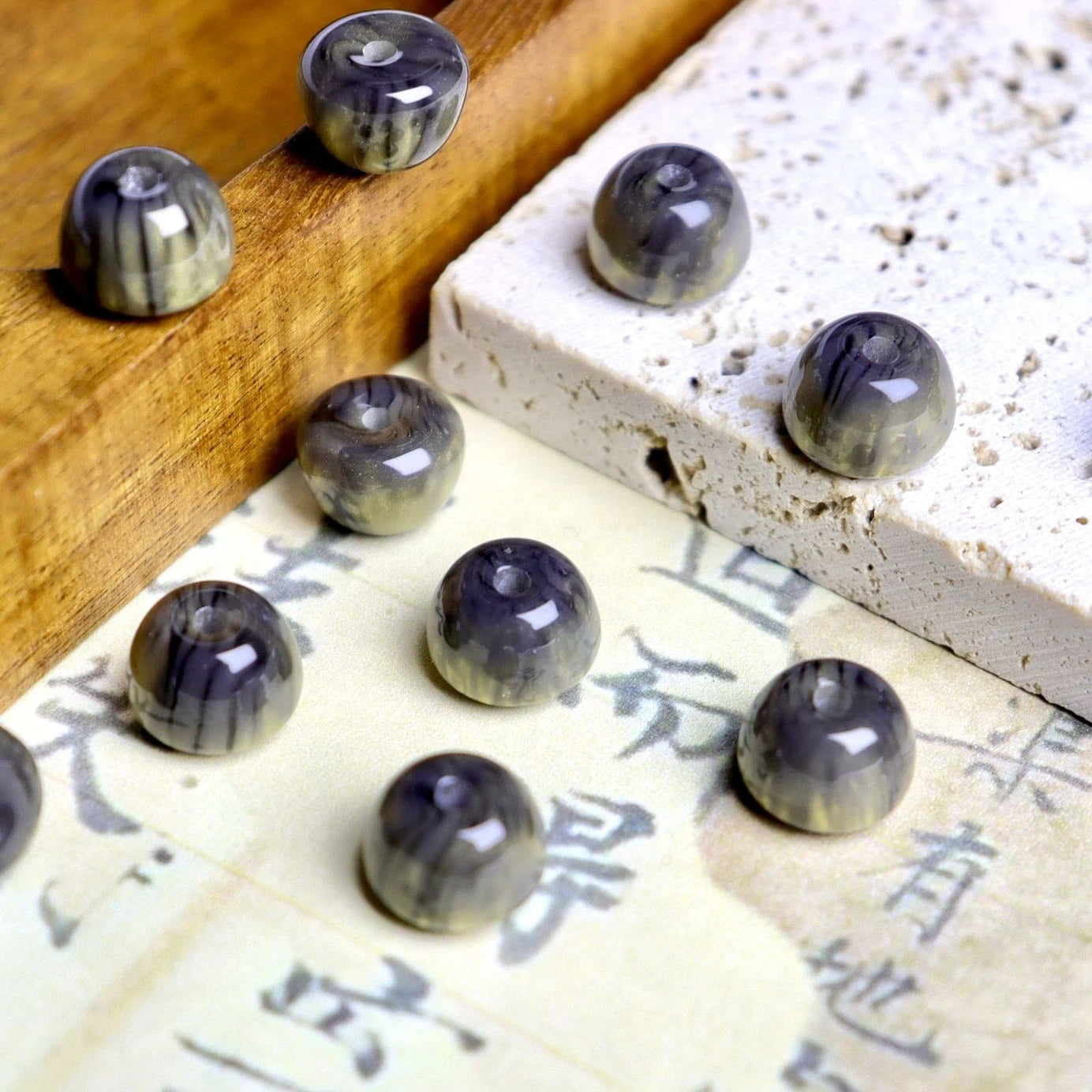 Resin Apple Shaped Beads 10x8mm Soft Glazed Finish 100pcs 15