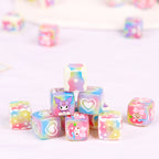 Plating Square Acrylic Beads 14mm Kuromi Cartoon Printed 10pcs 3