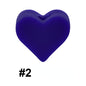 Colorful Pastel Mix Heart 14mm Silicone Beads Solid Color Matte Finish 50pcs 6