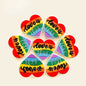 Silicone Focal Beads Rainbow Heart Love Is Love Stripes 20pcs