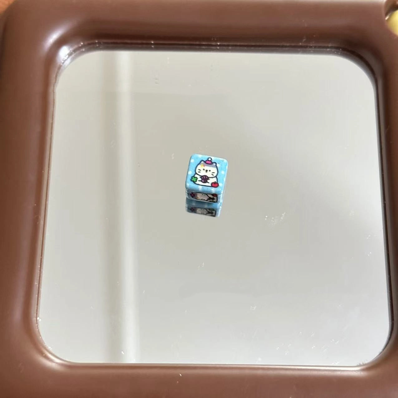 Tulip Cat Acrylic Square Beads 10mm Cute Cartoon Pastel 20pcs 3