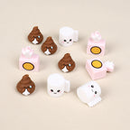 Silicone 3D Focal Beads Tissue Poop Smiling Face Detail 5