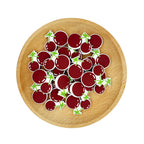 Silicone Focal Beads Cherry Connected Green Stems 20pcs 2