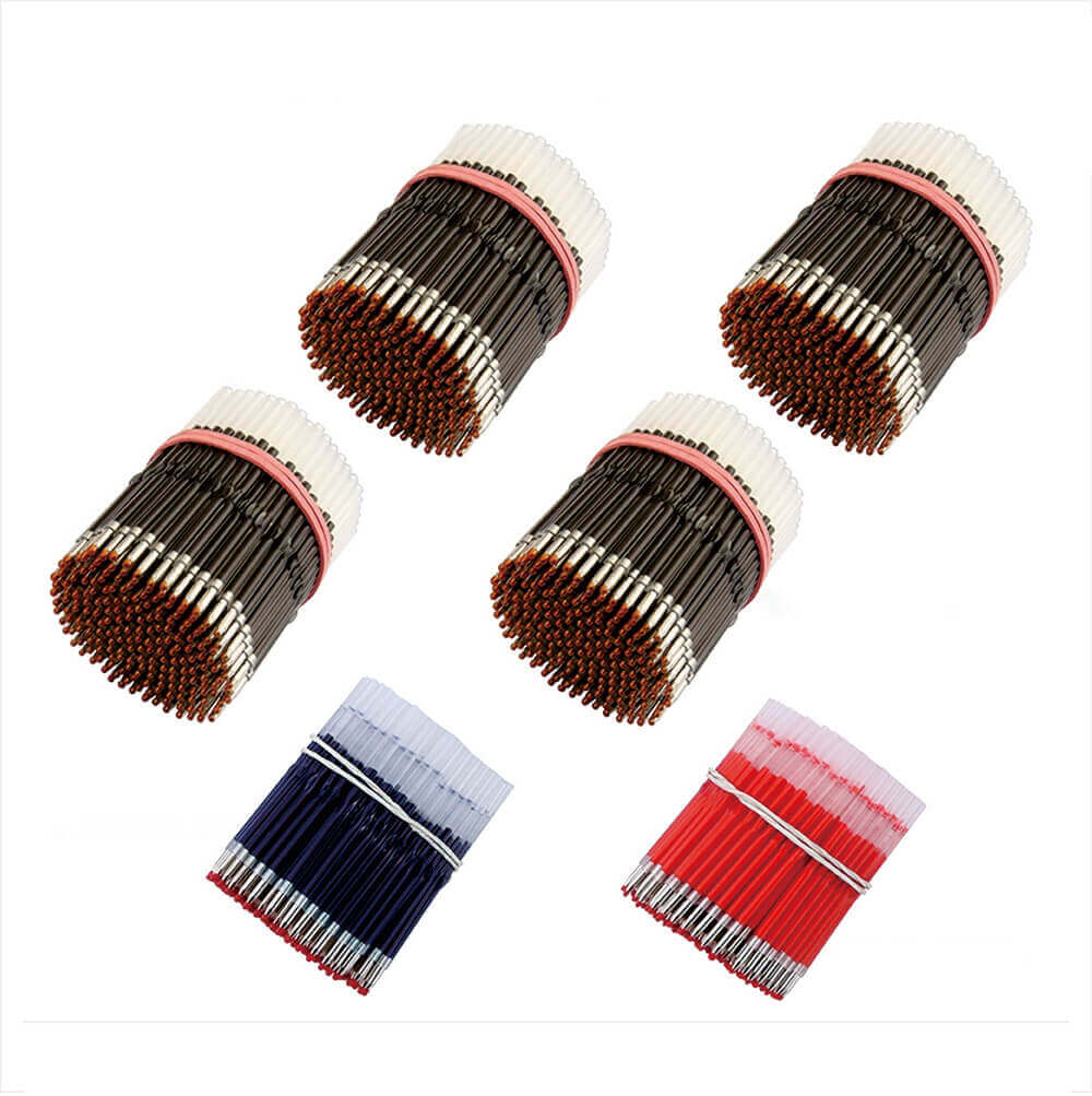 Beadable Pen Refills Gel and Ballpoint Black Blue Red 200pcs