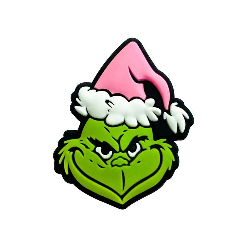 Christmas Grinch Silicone Focal Beads pink